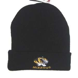  Missouri Mizzou Tigers NCAA Double Logo Black Cuffed Knit 