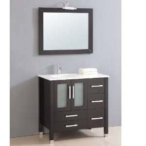   02012 Single Sink 36 Inch Modern Bathroom Vanity Set