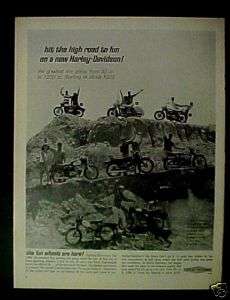 1965 Harley Motorcycle Motor Bike 50cc. to 1200cc. Ad  