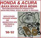 HONDA B6VA BAXA MAXA MDWA TRANS REBUILD KIT W/STEELS (Fits 1999 Honda 