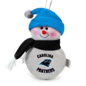  Pack of 3 NFL Carolina Panthers Plush Snowman Christmas 