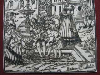 Holzschnitt v. Monogrammist AT Bathseba im Bad,um 1530 / Woodcut 