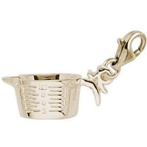 Rembrandt Charms Measuring Cup Charm with Lobster Clasp, Gold Plated 