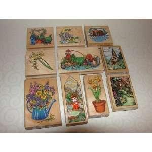  Wooden Rubber Stamps Arts, Crafts & Sewing