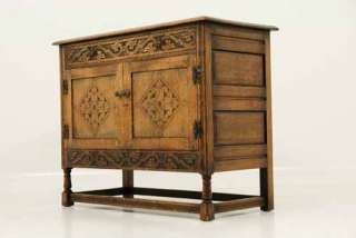 Antique Scottish Arts & Crafts Oak Sideboard, Buffet, Server, Hall 