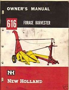 NEW HOLLAND 616 FORAGE HARVESTER OWNERS MANUAL  