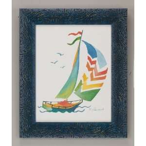  Fractal Sailboat Framed Art