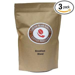 Coffee Bean Direct Breakfast Blend, Whole Bean Coffee, 16 Ounce Bags 
