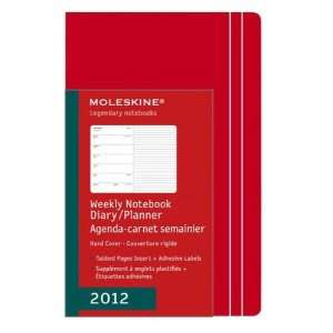   HARD COVER RED Weekly Diary/Pocket Planner 2012