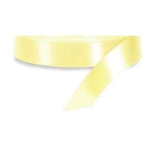   Yds Single Face Satin Ribbon  Baby Maize (lt yellow) 