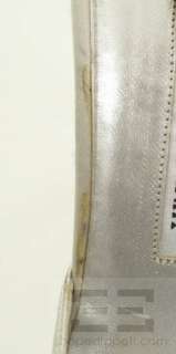   Blahnik Silver Silk Pointed Toe Jeweled Heel Heels Sz 38.5  