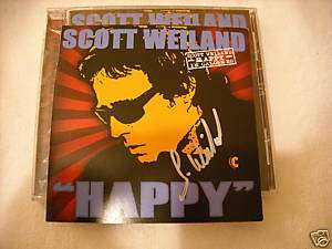 SCOTT WEILAND HAPPY SIGNED AUTOGRAPHED CD STP STONE  