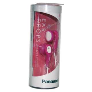 Panasonic RP HV21 P In Ear Earbud Heaphones with Built in Clip (Pink 