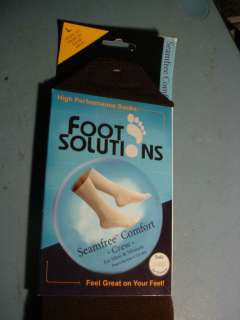 Foot Solutions Socks Brown Crew L Mens 12+ Womens 13+ Diabetic Apex 