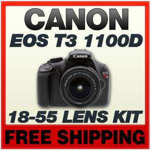   EOS Rebel T3 1100D + Canon 18 55mm IS Lens Kit 610563301157  
