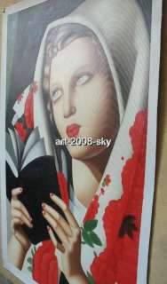 SALE OIL PAINTING REPRO OF Tamara de Lempicka SIGNED NR  