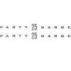 TRACKER 145476 PARTY BARGE 25 BLACK/METALLIC SILVER VINAL BOAT DECAL 