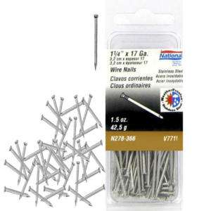   17 Gauge 1 1/4 Stainless Steel Wire Nails 038613278363  