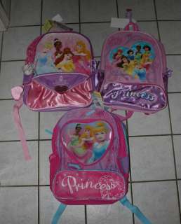 NWT Girls DISNEY PRINCESS Backpack ~3 Varieties  