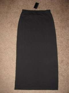 ELM DESIGN BLACK PIMA COTTON LONG STRAIGHT DRESS SKIRT NWT 3 M L $285 