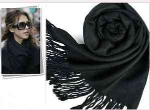 1x black cashmere silk scarf pashmina shawl wrap gift  