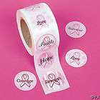 500 PINK BREAST CANCER AWARENESS RELAY FOR LIFE RIBBON MEGA STICKER 
