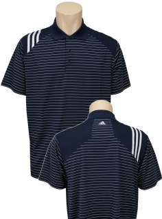 NEW Adidas Golf ClimaCool Two Color 3 Stripes Polo Shirt   Mens LARGE 