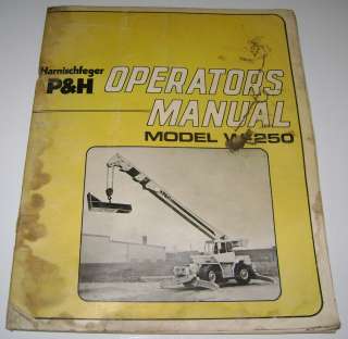   250 W250 Crane Operators Maintenance Manual book original W 250 1