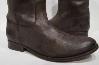 FRYE MELISSA BUTTON KNEE HIGH BROWN DISTRESSED LEATHER RIDING BOOTS 9 