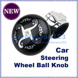 Car Steer Steering Wheel Handle Spinner Knob Ball Black  
