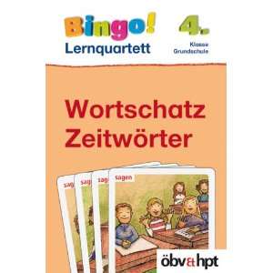 Bingo Lernquartett. Wortschatz Zeitwörter. 4. Klasse Grundschule 