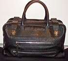 JIL SANDER pebbled shimmer leather handbag tote satchel bag purse 