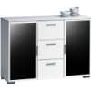 ROLLER Sideboard LIBERO schwarz/weiß  Küche & Haushalt