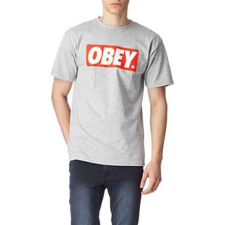 Bar Logo t shirt   OBEY   T shirts   Menswear   Selfridges  Shop 