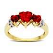    Clearance Lab Created Ruby Heart Ring  