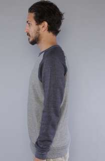 alternative apparel the champ color blocked sweatshirt in eco grey 