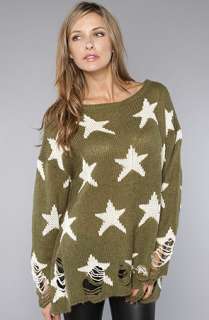 Wildfox The White Label Seeing Stars Sweater in War Paint  Karmaloop 