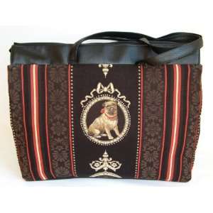 Exklusive Gobelin Reisetasche MOPS Mopstasche DARLING BELLY MODEN 