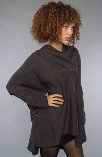   Sweater Poncho in Coal  Karmaloop   Global Concrete Culture