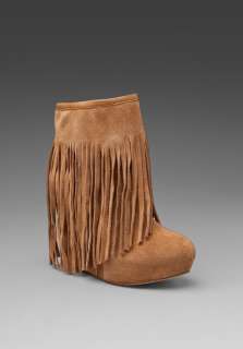 KOOLABURRA Veleta Fringe Wedge Boot in Chestnut  