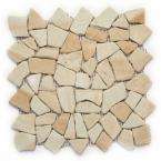 Indonesian Mosaic 12 in. x 12 in. Bamboo Sandstone Mesh Mounted Mosaic 