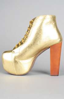 Jeffrey Campbell The Lita Shoe in Gold Metallic  Karmaloop 