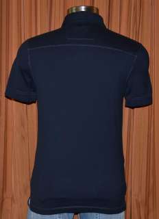   SHORT SLEEVE BLUE FITTED PIMA COTTON POLO SHIRT MENS SMALL NWOT  