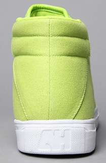 AH by Android Homme The Modern Mid Sneaker in Day Glow Green 