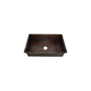 Belle Foret Single Bowl Kitchen Sink, Weathered Copper KKITWC at The 