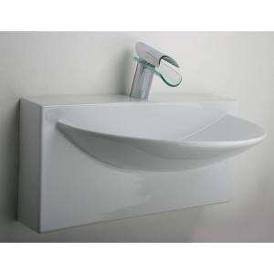 LaToscana Ceramic Single Bowl Wall Mount Sink in White L790 at The 