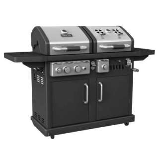   Propane Gas and Charcoal Grill with Side Burner and Charcoal Igniter