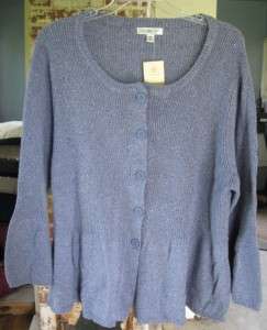 Coldwater Creek Bell Sleeved Color Flecked Cardigan  