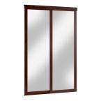 48 in. x 80 1/2 in. Sliding Mirror Fusion Chocolate Frame