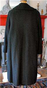 Mild Winter Inventory SALE Vintage Wool Coat Black Mink Lined Goth 